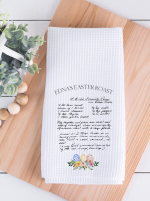Easter Handwritten Recipe Towel